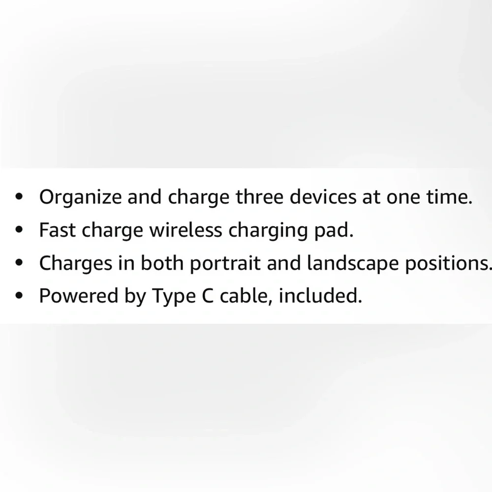 3-in-1 Wireless Charging Stand - Black‎
